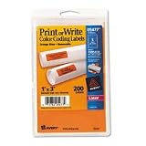 Color-Coded Label, Removable, 4x6 Sheet, Laser, 1x 3, Orange Neon, 200/Pack AVE05477