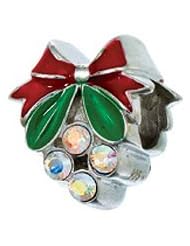 Genuine Zable (TM) Product. 925 Sterling Silver Mistletoe Bead Charm. 100% Satisfaction Guaranteed.