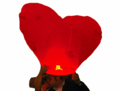 riesiges Herz zum  Hochzeitstag HIMMELSLATERNE  BALLON SKYLATERNE