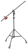 Manfrotto 085BS Heavy Duty Light Boom Includes 008BU Stand with Casters (Black)