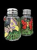 Butterfly Meadow Design - Hand Painted - Salt & Pepper Shakers, 2.5 oz., Set of 2