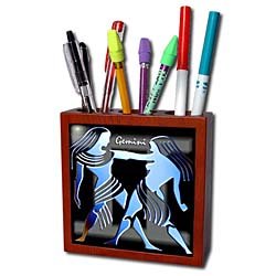 Zodiac Signs Horoscope Gemini Zodiac Sign Tile Pen Holders 5 inch tile pen holder Zodiac Signs Horoscope - Gemini Zodiac Sign - Tile Pen Holders-5 inch tile pen holder