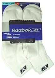 Reebok Cushion Low-Quarter White with Black 6-Pack (Mens)