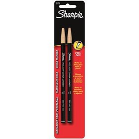 Sharpie Peel-Off China Markers, 2 Black Markers (2173PP)