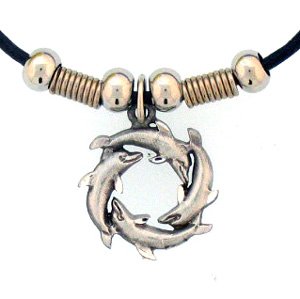 Click here to buy Earth Spirit Necklace - Dolphin Circle - Earth Spirit Necklace.