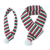 ZippyPaws Holiday Red-White-Green Scarf - Dog Accessory (Large)
