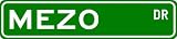 MEZO Street Sign ~ Personalized Family Lastname Novelty Sign ~ Gameroom, Basement, Garage Sign ** Aluminum 4 x 18