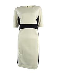 Elbow Length Sleeves Nylon/Polyester/Ponte/Rayon/Spandex Colorblocking  Dress