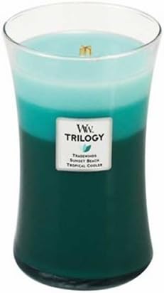 WOODWICK SCENTED CANDLE TRILOGY - OCEAN ESCAPE - 22OZ - BURN TIME UP TO 180HOURS by XYSTOS