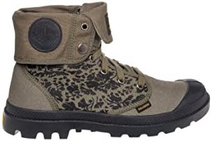Mens Palladium Baggy SBTG Canvas Ankle Boot Lace-Up Olive Medium 9 D, M US Men