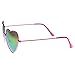 zeroUV - Womens Color Coated Full Metal Frame Color Mirror Heart Shape Sunglasses