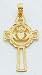 14kt Yellow Gold Claddagh Cross - D1516