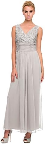 Mother of the Bride Formal Gown NX5095-SILVER-XL
