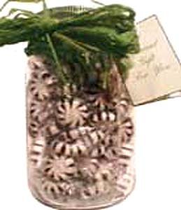 Gift Jar: Licorice Starlight Mint Candy
