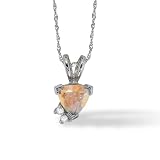 Trillion Tavolite and Diamond Pendant