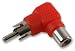 from Majadu RCA Phono Right Angle 90 Degree Plug Socket Adaptor Converter - Red
