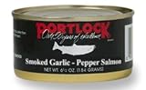 FREE STD GROUND SHIPPING Canned Garlic Pepper Smoked Salmon (6) 6.5 oz.