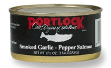 FREE STD GROUND SHIPPING Canned Garlic Pepper Smoked Salmon (6) 6.5 oz. by Canned Foods