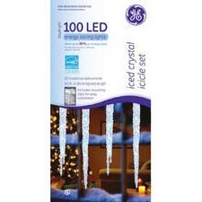 Santa's Best Craft Llc GE99052 Ge White Led Icicle Light Set 96 Count