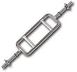Cap Barbell Regular Solid 34-Inch Tricep Bar, Threaded