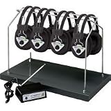 Hamilton Wireless Listening Center 4 Station With Headphones/Transmitter Multi Frequency/Rack - Hamilton HHW904-MULTI