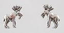 Tiny Moose Stud Earrings in Sterling Silver, #2521