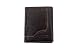 Mens Genuine Leather Contrast Stitch Bi-Fold Wallet with Printed Interior
