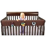 Leachco Easy Teether XL - Crib Rail Cover For Convertible Cribs - Chocolate