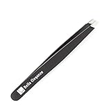 Slanted and Pointed Precision Tweezers- Professional Stainless Steel Tweezer Set, Best for Eyebrow and Nose Hair for Both Women and Men