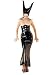 Vinyl Tube Long Flair Dress With 3 Buckles-Black/Medium by Leg avenue