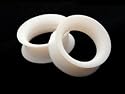 White Silicone Plugs - 1/2 Inch - 12mm - Sold As a Pair