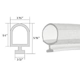 Clear Vinyl Shower Door Bulb Seal - 84 in long