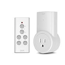 Etekcity Wireless Remote Control Electrical Outlet Switch for Household Appliances, White (Fixed Code, 1Rx-1Tx)
