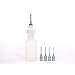 Beachcombers! 1oz & 1/2oz Soft Squeeze Fine Metal Tip Moroccan Blunt Needle Syringe Type Body Art Henna Tattoo Applicators, 5 Tips 2 Bottles
