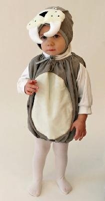Mullin Square Kids - Infant Boys Walrus Costume - Grey - Ivory