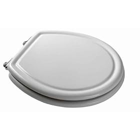 American Standard 5265.012.020 Traditional Champion-4 Round Front Slow Close Molded Wood Toilet Seat with Cover, White by American Standard