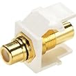 Leviton R0240830W Gold Plated Solderless Rca Speaker Jacks In White