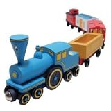 kids and infants educational toys item: Little Engine That Could - Wooden Train Set Toy - Made in USA, No Lead Paint