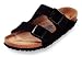 Birkenstock Arizona Two Strap Sandal,Black Suede,45 Narrow EU