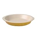 Pfaltzgraff Weir in Your Kitchen 9-Inch Pie Plate with Matching Pie Vent, Fennel