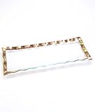 Antique Gold Ruffle Rectangular Tray by Annieglass