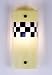 Yellow Taxi Fused Glass Sconce