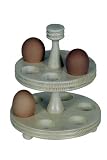 T&G 2-Tier Egg Rack. Cream Finish. Holds 12 eggs. d170x203mm  from T&G Woodware Limited