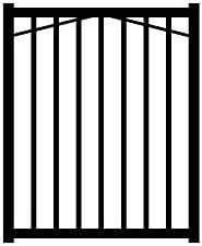 Allure Aluminum Metropolitan 3 ft. W x 4 ft. H Black Aluminum 2-Rail Fence Gate