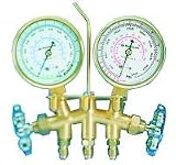 Two-Way Brass Manifold Gauge Set W/ 72 In Hoses