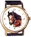 Horse watch. Mare with her Foal. Suitable for children and women who prefer a smaller watch. Approx.1 inch dial with easy to read numbers.