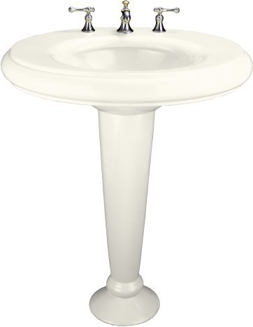 Bathroom Sink Pedestal by Kohler - K-2000-1 in Biscuit Satin