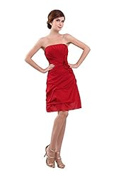 Strapless Off the Shoulder Charmeuse/Chiffon Backless Evening Dress/Mini Dress 