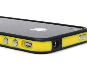 Best Price Yellow and Black Premium Bumper Case for Apple iPhone 4 - AT&T