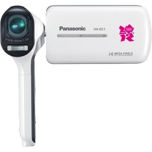 Panasonic HX-DC1W Stylish Dual HD Pocket Camcorder with 5x Optical Zoom and 3-Inch LCD Screen (White)